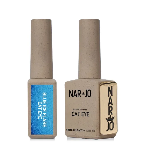 Narjo Blue Ice Flare Cat Eye Gel Polish
